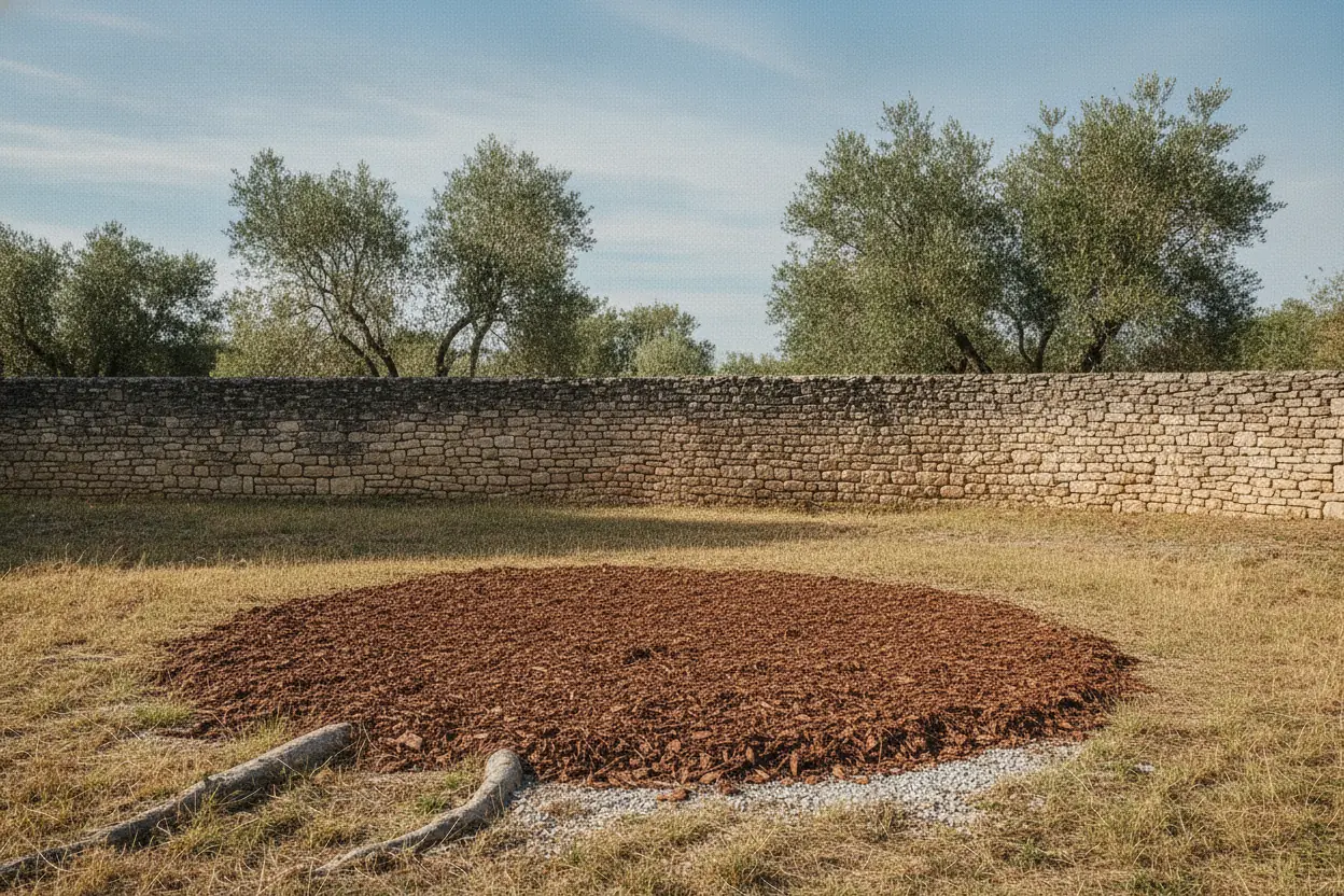 Terrain nivelé et propre après rognage de souche à Arles, Pays d'Arles